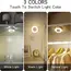 1-6Pcs Energy Saving LED Night Lights Touch Sensor 3 Color Dimmable Wall Night Lamp USB Rechargeable Magnetic Room Aisle Bedroom