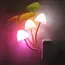 Novelty Mushroom Fungus Night Light EU & US Plug Light Sensor 220V 3 LED Colorful Mushroom Lamp Led Night Lights