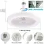2 In 1 Ceiling Fan Lamps 3 Speeds Adjustable E27 Base Infinitely Dimmable for Living Room Bedroom Study LED Decorative Light