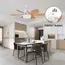 Home E26 E27 LED Ceiling Fan Light Wireless Remote Control with Stepless Dimming Night Lights Smart Fan for Room Office Study