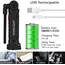 LED COB Flashlight USB Rechargeable Torch Inspection Lamp with Magnetic，Hook 360° Rotatable Light Outdoor Emergency Working Lamp