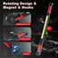 KDULIT LED Magnetic Work Light Rechargeable Underhood Work Lamp With Hooks & Rotating Magnetic Base For Car Repairing Emergency