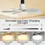 LED 30W ceiling fan light E27 with remote control for dimming suitable for living room, study, household use, 85-265V