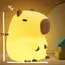 Cute Capybara Night Light Cute Cartoon Silicone Creative Bedside Sleep Night Lamp Room Decor Birthday Christmas Gift