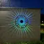 Solar Mandala Wall Lamp Outdoor LED Waterproof Fence Lamp for Garden Lawn Estate Porch Corridor Courtyard Decoration Wall Light