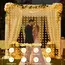 Solar Curtain Light LED Outdoor Waterproof 300leds Garland Decoration String Lights Yard Fairy Garland String Lights