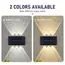 Solar Outdoor Wall Light 12 LED Waterproof Garden Light Courtyard Balustrade Decorative Atmosphere Lamp Down Luminous Solar Lamp