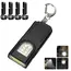 Multifunctional Mini Flashlight Keychain USB Rechargeable COB Work Light Keyring for Camping Walking Pocket Lamp