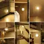 White/Warm Light Magnetic Night Light with Motion Sensor, 3-6M Detection, Rechargeable Dimmable LED Lamp for Bedroom Closet
