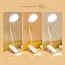 USB Rechargeable Clip On Desk Lamp, 3 Color Temperatures & Dimmable, LED Reading Light for Study Office Bedroom