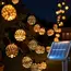 50/ 30/ 20 LED Moroccan Ball Solar String Lights Waterproof 8 Modes for Outdoor Garden Wedding Party Christmas Halloween Decor