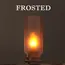 USB Flame Flickering LED Frosted Clear Glass Candle Night Light Simulated Flame for Car Home Room Laptop PC Festival Decoration