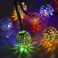 50/ 30/ 20 LED Moroccan Ball Solar String Lights Waterproof 8 Modes for Outdoor Garden Wedding Party Christmas Halloween Decor