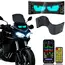 16*32 LED Devil Eye Lights for Motorcycle Windshield,Programmable Matrix Pixel Panel with App/Remote Control for Motorcycle
