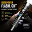 Super Bright LED Flashlight Rechargeable Zoomable Digital Display Tactical Light Waterproof Camping Outdoor Handheld Spotlight