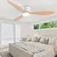 IRALAN Low Floor 52inch Ceiling Fan Modern Bedroom LED Fan Light Dining Living Room Ceiling Lamp Fan  Household Electric Fan