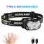 9 Led Strong Light Headlamp USB Rechageable Motion Sensor Headlight Portable Fishing Camping Outdoor Head Lamp Work Flashlight