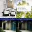 400W Led Solar Light High bright 2 Head Flood Light Waterproof Outdoor Garden wall light with Aluminum solar panel For garden