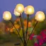 Solar Dandelion Lights, 6 Heads Always on/Flashing Lawn Lamp, LED Landscape Lighting Garden Decoration, Ground Plug Light