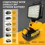 Cordless LED Work Light for DeWalt 20V Battery, 60W 6000LM Jobsite Flood Lights, Portable Outdoor Flashlight Dual USB Charging