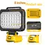 Cordless LED Work Light for DeWalt 20V Battery, 60W 6000LM Jobsite Flood Lights, Portable Outdoor Flashlight Dual USB Charging