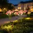 Solar Lily Flower Garden Stake Lights, Warm White IP65 Waterproof  Pathway Lights for Wedding Party Outdoor Patio Yard Decor