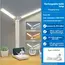 Dual Head LED Desk Lamp, Foldable Dimmable Reading Light with USB Rechargeable Battery, Night Light for Bedroom, Dorm, Study