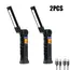 Portable COB LED Flashlight USB Rechargeable Work Light Magnetic Lanterna Hanging Lamp with Built-in Battery Camping Torch