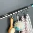 Self Adhesive Curtain Rod Holder, Adjustable Rod Bracket, Curtain Hook, No Drill and Nail Free Rod Hanger Wall Mount Hooks