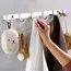 Stainless Steel Hook Hooks Toilet Clothes Hook Kitchen Supplies Hanger Punch-free Hook Rack