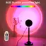 USB Sunset Projection Light, Remote Control 16 Colors, 180 ° Rotation, Suitable for Bedroom Photography Atmosphere Decoration