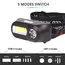 Outdoor Head Lamp Strong Light Cobled Multi Function Headlight USB Charging Head Mounted Flashlight Outdoor Night Fishing