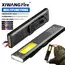 Mini Portable Rechargeable LED Torch Light, Waterproof Outdoor Work Pocket Flashlight with Magnetic Grip, Compact LED Flashlight
