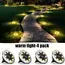 4 Mini Solar Led Ground Lights, Outdoor Stainless Steel Rotating Solar Path Lights, Solar Ground Landscape Lighting