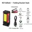 Portable COB Magnetic Work Light Rechargeable LED Flashlight Super Bright Camping Waterproof Car Repair Lamp with Brackets