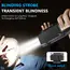 1100LM Super Bright Tactical Flashlight Dual Switch Control EDC Rechargeable Waterproof Emergency Lamp9 Lighting Modes UV Light