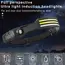 COB LED Sensor Head Lamp Induction Headlamp Built-in Battery Flashlight USB Rechargeable Head Torch 5 Lighting Modes Headlight