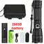 Aluminum Alloy Rechargeable Flashlight High Power Waterproof  Torch Light Zoomable with Storage Box Handheld Flash Lights
