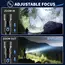 Aluminum Alloy Rechargeable Flashlight High Power Waterproof  Torch Light Zoomable with Storage Box Handheld Flash Lights