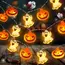 1pc 10/20 LED Halloween Single Layer Pumpkin & Ghost String Light Battery Powered For Home Garden Holiday Halloween Party Decor