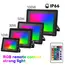 RGB LED Floodlight Color LED Spotlight with Remote Outdoor IP66 Waterproof Wall Spotlight Festival Landscape Decorative Lights