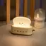 Rechargeable Cute Toaster Night Light - Toast Shape Bedside Lamp with Smile Face,Dimmable Desk Decor,Bedroom,Living Room,Gift