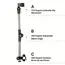 1Pc Adjustable stainless steel umbrella frame for wheelchairs and bicycles - Foldable design