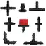 50pcs Barbed Connectors Irrigation Fittings Drip Irrigation Barbed Connectors 4/7mm Tubing Fittings for Flower Pot Garden Lawn 5