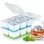 Large Ice Cube Trays Silicone Easy-Release Flexible Ice Cube Molds with Lids Big Square Cubed Ice Trays for Whiskey and Cocktail