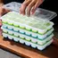 Ice Cube Tray Mold with Lid Silicone Square 14 Cube Easy Release Ice Cube Molds Summer Kitchen Bar DIY Iced Cocktail Freeze Tool