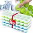 Ice Cube Tray Mold with Lid Silicone Square 14 Cube Easy Release Ice Cube Molds Summer Kitchen Bar DIY Iced Cocktail Freeze Tool