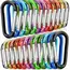 100Pcs New Aluminum Alloy Carabiner Outdoor Spring Snap Clip Water Bottle Hooks Keychain Climbing Camping Hiking Quickdraws Tool