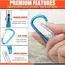 100Pcs New Aluminum Alloy Carabiner Outdoor Spring Snap Clip Water Bottle Hooks Keychain Climbing Camping Hiking Quickdraws Tool