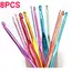 8pcs Metal Handle Crochet Hook Colorful Aluminum Knitting Needles Single Head Crochet Knitting Yarn Crafts DIY Apparel Needles